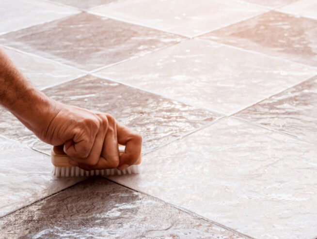 how to clean grout