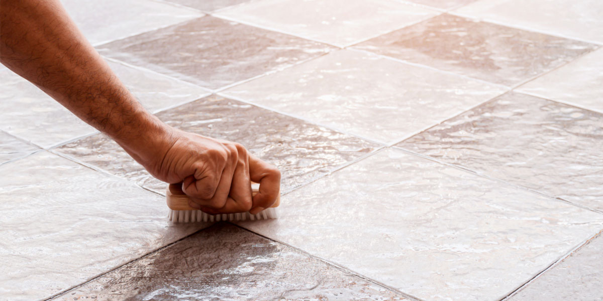 how to clean grout
