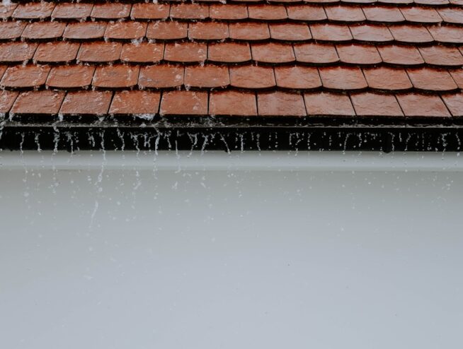 rain water on roof